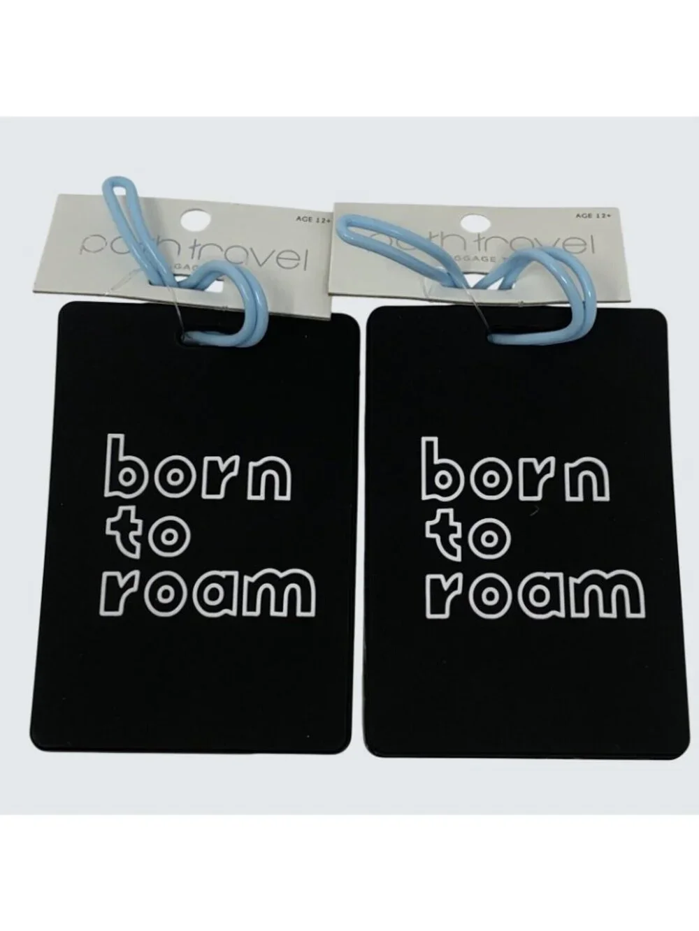 Luggage ID Tags Carry On Bags Suitcase Backpack Travel Born To Roam Rubber